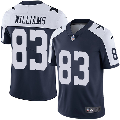 Nike Cowboys #83 Terrance Williams Navy Blue Thanksgiving Men's Stitched NFL Vapor Untouchable Limited Throwback Jersey